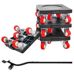 5-Wheel Heavy Furniture Mover Dolly Set with Lifter 360° Rotation Furniture Dollies Heavy Stuff Moving Tool Set