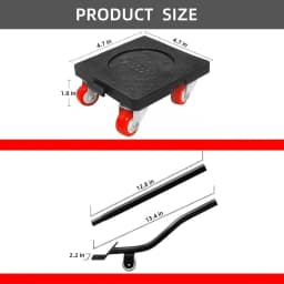 5-Wheel Heavy Furniture Mover Dolly Set with Lifter 360° Rotation Furniture Dollies Heavy Stuff Moving Tool Set