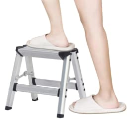 Folding Ladder Space Saving Multifunctional Nonslip Lightweight Durable Practical for Household Kitchen Shop Office Supermarkets