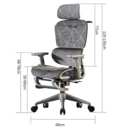 Adjustable Armrests Armchair 3D Ergonomic Chair Office Chair Computer Headrest Advanced Leg Rest Anime Gamer Bedroom