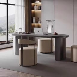 ‌Modern Velvet Ottoman Stool,Faux Leather Backrest Chair,Padded Vanity Seat with Cushion,Stylish Accent Furniture for LivingRoom
