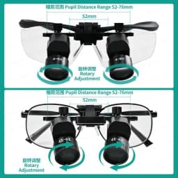 Best 4X 5X 6X Lab Binoculars Magnifigers 5W Surgerys Ergovisions Headlamp Loupes with LED Light  Lithiums Battery 300-600mm/