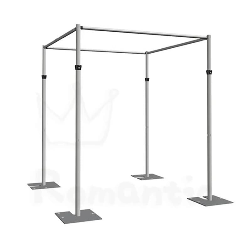 Aluminum Pipe Bracket Adjustable Square Curtain Frame Telescopic Decorative Arch Door Wedding Valance Rack