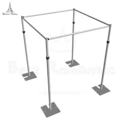 Aluminum Pipe Bracket Adjustable Square Curtain Frame Telescopic Decorative Arch Door Wedding Valance Rack