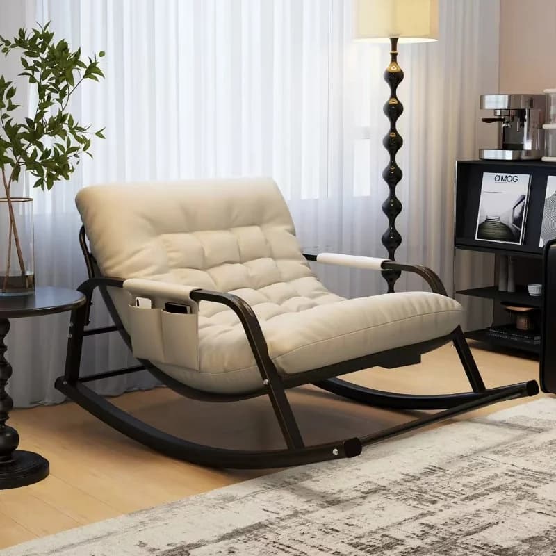 Double Rocking Chair Comfortable Recliner Adult Balcony Home Leisure Living Room Internet Celebrity Lazy Adult Nap Sofa Chair