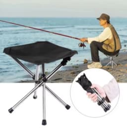 Outdoor Tripod Stool Camping Portable Telescopic Stool Foldable Chair Beach Camping Fishing Equipment