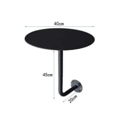 Modern Minimalist Stainless Steel Hang on Bar Table Compact Counter Space Saving Corner Desk for Cafe Shop Rustproof