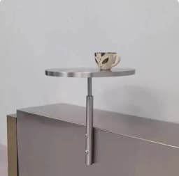Modern Minimalist Stainless Steel Hang on Bar Table Compact Counter Space Saving Corner Desk for Cafe Shop Rustproof
