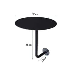 Modern Minimalist Stainless Steel Hang on Bar Table Compact Counter Space Saving Corner Desk for Cafe Shop Rustproof