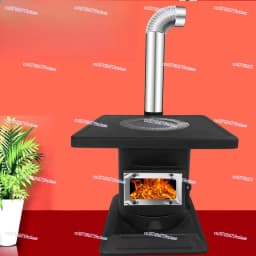 Heating Furnace Household Indoor Burning Firewood Coal Cast Iron Liner Return Air Diesel Coal Dual Use