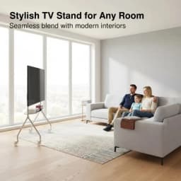 Multifunctional Stainless Steel TV Stand Fits 32-75 Inches with Storage Living Room Game Room Movie Office Flexible Convenient