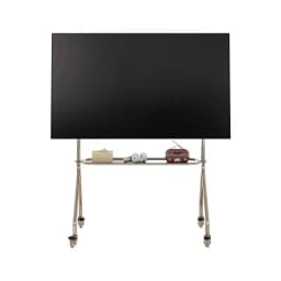 Multifunctional Stainless Steel TV Stand Fits 32-75 Inches with Storage Living Room Game Room Movie Office Flexible Convenient