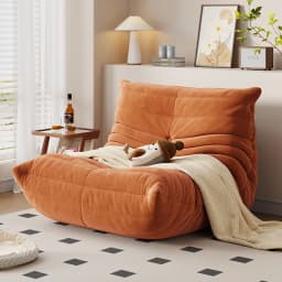 Living Room Bedroom Lovely Leisure Single Chair Reading Chair Balcony Rocking Chair Caterpillar Single Sofa Lazy Couch Tatami