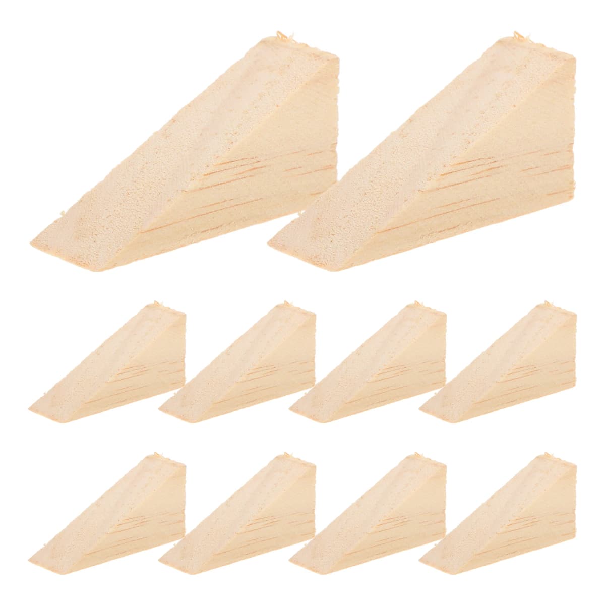 10pcs Wooden Stopper Wedges Solid Wood Anti-Slip Heavy Door Stoppers 6X2X3Cm For Tile Concrete Carpet Floor Block Non-
