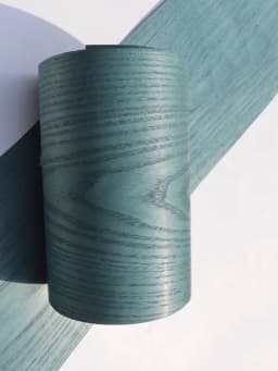 Peacock Green Dyed Figured Ash Wood Veneer Bold Color for Guitar Modern Doors Feature Wall Furniture Decor Panels 250*16cm