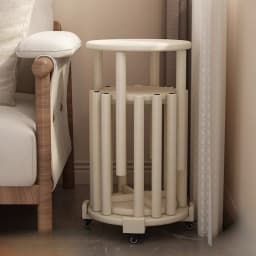 Solid Wood Stool Stackable Restaurant Chairs Space Saving Side Tables Mobile Coffee Table Stools (White/Walnut/Black)4-in-1
