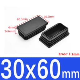 Black Plastic Square Pipe Plug Blanking End Cap chair foot pad Cover table bench leg pad anti slip 10MM~100MM