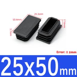 Black Plastic Square Pipe Plug Blanking End Cap chair foot pad Cover table bench leg pad anti slip 10MM~100MM