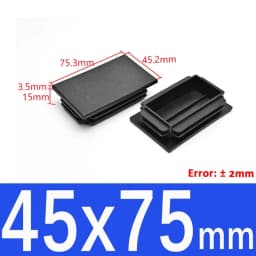 Black Plastic Square Pipe Plug Blanking End Cap chair foot pad Cover table bench leg pad anti slip 10MM~100MM