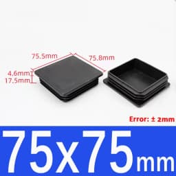 Black Plastic Square Pipe Plug Blanking End Cap chair foot pad Cover table bench leg pad anti slip 10MM~100MM