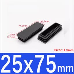 Black Plastic Square Pipe Plug Blanking End Cap chair foot pad Cover table bench leg pad anti slip 10MM~100MM