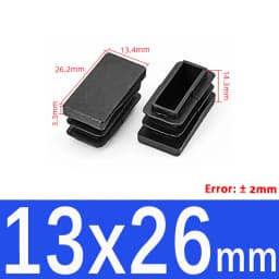 Black Plastic Square Pipe Plug Blanking End Cap chair foot pad Cover table bench leg pad anti slip 10MM~100MM
