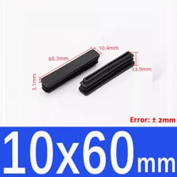 Black Plastic Square Pipe Plug Blanking End Cap chair foot pad Cover table bench leg pad anti slip 10MM~100MM