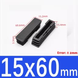 Black Plastic Square Pipe Plug Blanking End Cap chair foot pad Cover table bench leg pad anti slip 10MM~100MM