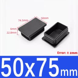 Black Plastic Square Pipe Plug Blanking End Cap chair foot pad Cover table bench leg pad anti slip 10MM~100MM