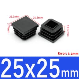 Black Plastic Square Pipe Plug Blanking End Cap chair foot pad Cover table bench leg pad anti slip 10MM~100MM