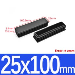 Black Plastic Square Pipe Plug Blanking End Cap chair foot pad Cover table bench leg pad anti slip 10MM~100MM