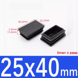 Black Plastic Square Pipe Plug Blanking End Cap chair foot pad Cover table bench leg pad anti slip 10MM~100MM