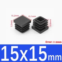 Black Plastic Square Pipe Plug Blanking End Cap chair foot pad Cover table bench leg pad anti slip 10MM~100MM
