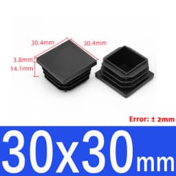 Black Plastic Square Pipe Plug Blanking End Cap chair foot pad Cover table bench leg pad anti slip 10MM~100MM