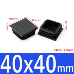 Black Plastic Square Pipe Plug Blanking End Cap chair foot pad Cover table bench leg pad anti slip 10MM~100MM