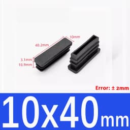 Black Plastic Square Pipe Plug Blanking End Cap chair foot pad Cover table bench leg pad anti slip 10MM~100MM