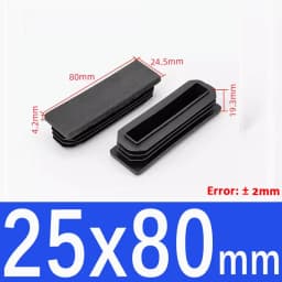 Black Plastic Square Pipe Plug Blanking End Cap chair foot pad Cover table bench leg pad anti slip 10MM~100MM