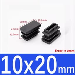 Black Plastic Square Pipe Plug Blanking End Cap chair foot pad Cover table bench leg pad anti slip 10MM~100MM