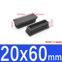 Black Plastic Square Pipe Plug Blanking End Cap chair foot pad Cover table bench leg pad anti slip 10MM~100MM