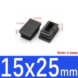 Black Plastic Square Pipe Plug Blanking End Cap chair foot pad Cover table bench leg pad anti slip 10MM~100MM
