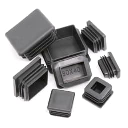 Black Plastic Square Pipe Plug Blanking End Cap chair foot pad Cover table bench leg pad anti slip 10MM~100MM