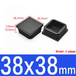Black Plastic Square Pipe Plug Blanking End Cap chair foot pad Cover table bench leg pad anti slip 10MM~100MM