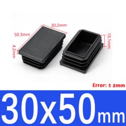 Black Plastic Square Pipe Plug Blanking End Cap chair foot pad Cover table bench leg pad anti slip 10MM~100MM