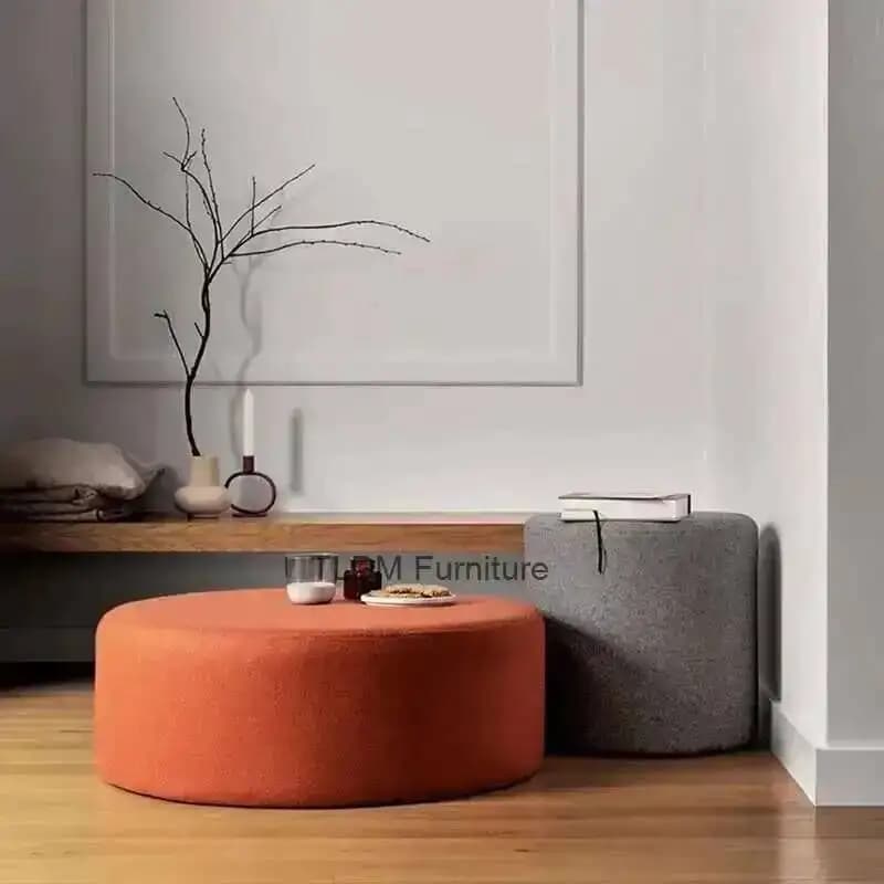 Room comfy Repose Elegant Foot Living Stool Elegant Stool Round Beauty Cute Hallway Foot Pied Salon Space Saving Furniture