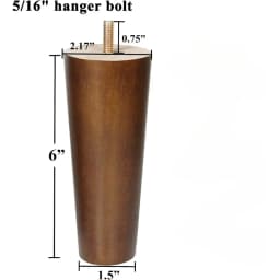 Furniture Legs Wood Sofa Legs Walnut Color Couch Replacement Legs for Cabinet Vanity Couch Chair Dresser