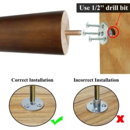 Furniture Legs Wood Sofa Legs Walnut Color Couch Replacement Legs for Cabinet Vanity Couch Chair Dresser