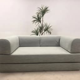 Air Compression Deformable Modern Style Flannel Modular Sofa Fabric Couch for Living Room Sectional Composable Sofa Bed
