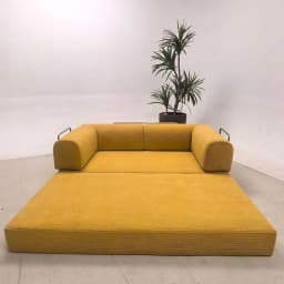 Air Compression Deformable Modern Style Flannel Modular Sofa Fabric Couch for Living Room Sectional Composable Sofa Bed