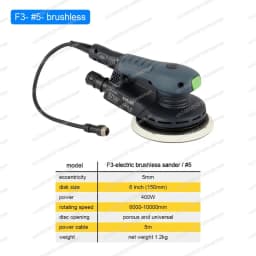 6-Inch high-efficiency track sander | Electric random eccentric sander, professional woodworking polishing tool