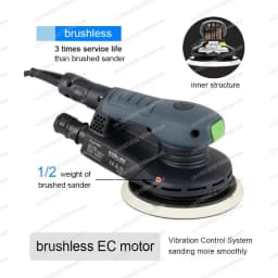 6-Inch high-efficiency track sander | Electric random eccentric sander, professional woodworking polishing tool